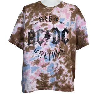Vintage AC/DC High Voltage Tie-Dye T-Shirt